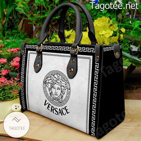 francesca versace handbags|Versace black and white purses.